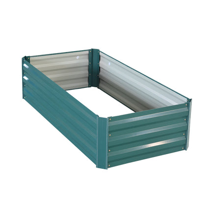 Wallaroo Garden Bed 120 x 60 x 30cm Galvanized Steel - Green - ElectronX Plus