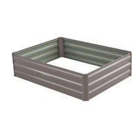 Wallaroo Garden Bed 120 x 90 x 30cm Galvanized Steel - Grey - ElectronX Plus