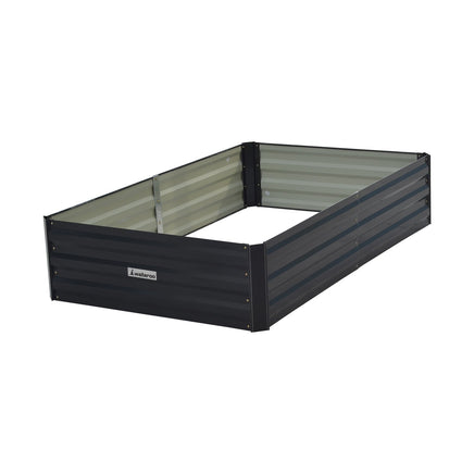 Wallaroo 150 x 90 x 30cm Galvanized Steel Garden Bed - Black - ElectronX Plus