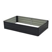 Wallaroo 150 x 90 x 30cm Galvanized Steel Garden Bed - Black - ElectronX Plus