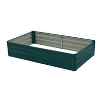 Wallaroo Garden Bed 150 x 90 x 30cm Galvanized Steel - Green - ElectronX Plus