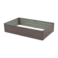 Wallaroo Garden Bed 150 x 90 x 30cm Galvanized Steel - Grey - ElectronX Plus