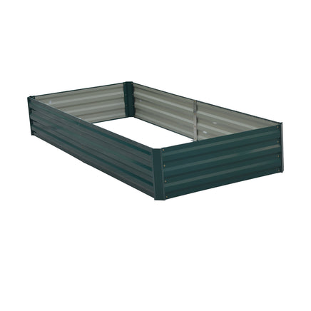 Wallaroo Garden Bed 210 x 90 x 30cm Galvanized Steel - Green - ElectronX Plus