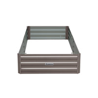 Wallaroo Garden Bed 210 x 90 x 30cm Galvanized Steel - Grey - ElectronX Plus