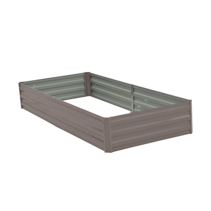 Wallaroo Garden Bed 210 x 90 x 30cm Galvanized Steel - Grey - ElectronX Plus