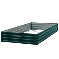 Wallaroo Garden Bed 240 x 120 x 30cm Galvanized Steel - Green - ElectronX Plus