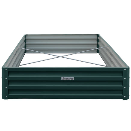 Wallaroo Garden Bed 240 x 120 x 30cm Galvanized Steel - Green - ElectronX Plus