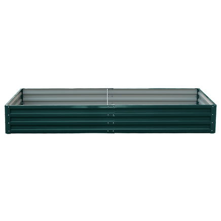 Wallaroo Garden Bed 240 x 120 x 30cm Galvanized Steel - Green - ElectronX Plus