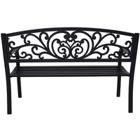 Wallaroo Steel Outdoor Garden Bench - Floral - ElectronX Plus