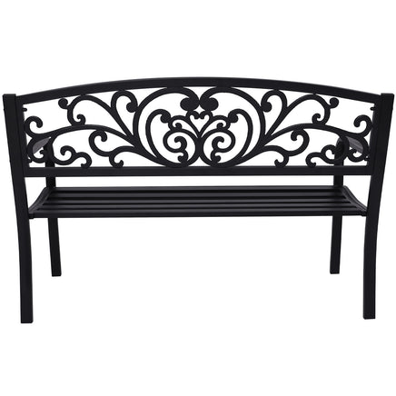 Wallaroo Steel Outdoor Garden Bench - Floral - ElectronX Plus