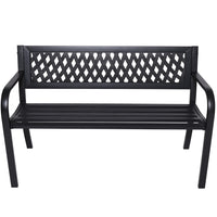 Wallaroo Steel Outdoor Garden Bench - Lattice - ElectronX Plus