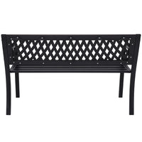 Wallaroo Steel Outdoor Garden Bench - Lattice - ElectronX Plus