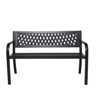 Wallaroo Steel Outdoor Garden Bench - Lattice - ElectronX Plus