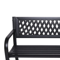 Wallaroo Steel Outdoor Garden Bench - Lattice - ElectronX Plus