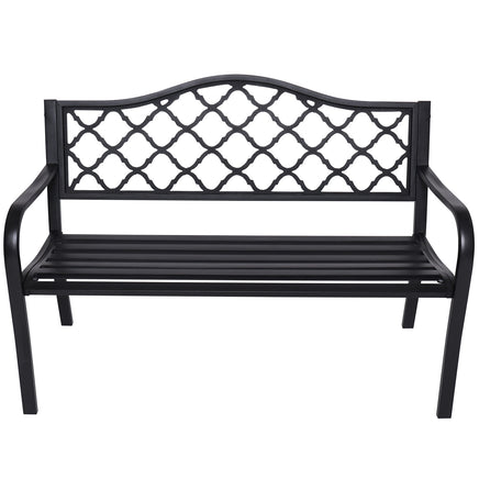 Wallaroo Steel Outdoor Garden Bench - Elegant - ElectronX Plus