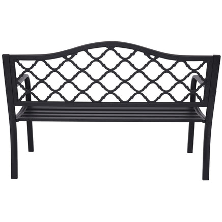 Wallaroo Steel Outdoor Garden Bench - Elegant - ElectronX Plus