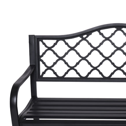 Wallaroo Steel Outdoor Garden Bench - Elegant - ElectronX Plus