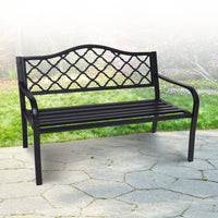 Wallaroo Steel Outdoor Garden Bench - Elegant - ElectronX Plus