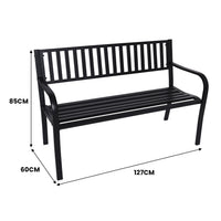 Wallaroo Steel Outdoor Garden Bench - Modern - ElectronX Plus