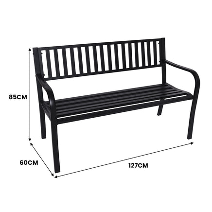 Wallaroo Steel Outdoor Garden Bench - Modern - ElectronX Plus