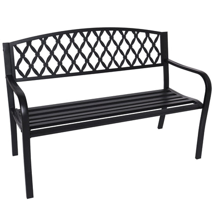 Wallaroo Steel Outdoor Garden Bench - Diamond - ElectronX Plus