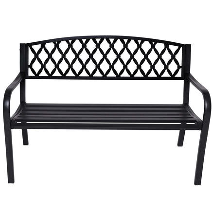 Wallaroo Steel Outdoor Garden Bench - Diamond - ElectronX Plus