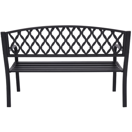 Wallaroo Steel Outdoor Garden Bench - Diamond - ElectronX Plus