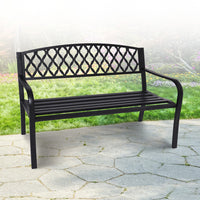 Wallaroo Steel Outdoor Garden Bench - Diamond - ElectronX Plus