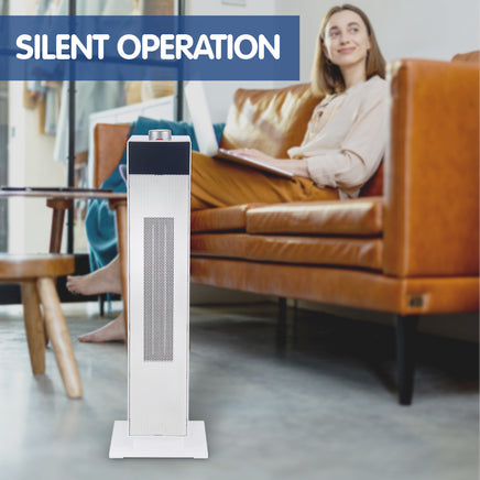 Pronti Electric Tower Heater PTC Ceramic 2000W White - ElectronX Plus