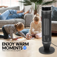 Pronti Electric Tower Heater 2000W Remote Portable - Black - ElectronX Plus