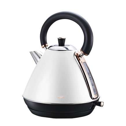 Pronti 1.7l Rose Trim Collection Kettle - White - ElectronX Plus