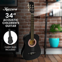 Karrera 34in Acoustic Children Wooden Guitar - Black - ElectronX Plus