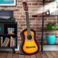 Karrera 34in Acoustic Wooden Childrens Guitar - Sunburst - ElectronX Plus