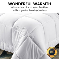 Laura Hill 500GSM Duck Down Feather Quilt Duvet Doona - King - ElectronX Plus