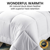 Laura Hill 700GSM Duck Down Feather Quilt Duvet Doona - Queen - ElectronX Plus