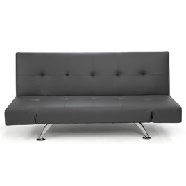 Sarantino Brooklyn Sofa Bed Lounge Faux Leather Couch Futon Furniture Adjustable Suite Gr - ElectronX Plus