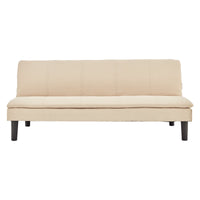 Sarantino 3 Seater Modular Faux Linen Fabric Sofa Bed Couch - Beige - ElectronX Plus