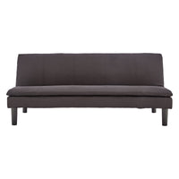 Sarantino 3 Seater Modular Faux Linen Fabric Sofa Bed Couch - Black - ElectronX Plus