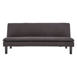 Sarantino 3 Seater Modular Faux Linen Fabric Sofa Bed Couch - Black - ElectronX Plus