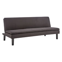 Sarantino 3 Seater Modular Faux Linen Fabric Sofa Bed Couch - Black - ElectronX Plus