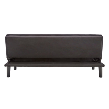 Sarantino 3 Seater Modular Faux Linen Fabric Sofa Bed Couch - Black - ElectronX Plus