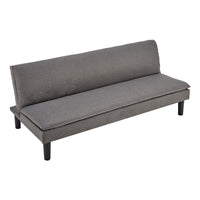 Sarantino 3 Seater Modular Faux Linen Fabric Sofa Bed Couch -Dark Grey - ElectronX Plus