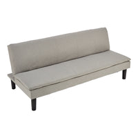 Sarantino 3 Seater Modular Faux Linen Fabric Sofa Bed Couch Light Grey - ElectronX Plus