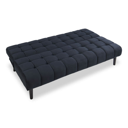 Sarantino Faux Suede Fabric Sofa Bed Furniture Lounge Seat Black - ElectronX Plus