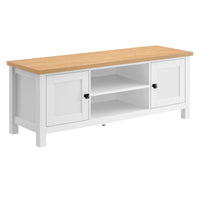 Sarantino Gio Tv Stand - White/natural - ElectronX Plus