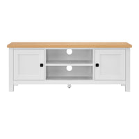 Sarantino Gio Tv Stand - White/natural - ElectronX Plus