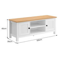 Sarantino Gio Tv Stand - White/natural - ElectronX Plus