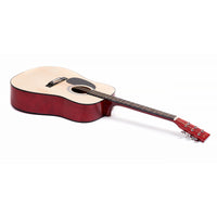 Karrera 41in Acoustic Wooden Guitar with Bag - Natural - ElectronX Plus