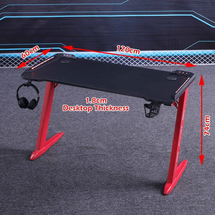 120cm Gaming Desk Desktop PC Computer Desks Desktop Racing Table K-Shaped Leg AU - ElectronX Plus