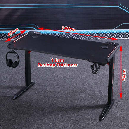 D2105 140cm Gaming Desk Desktop PC Computer Desks Desktop Racing Table Office Laptop Home AU - ElectronX Plus